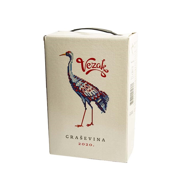 VINO BIJELO VEZAK GRAŠEVINA 3l BAG IN BOX BADEL