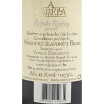 VINO BIJELO RAJNSKI RIZLING 0,75l VRUTAK