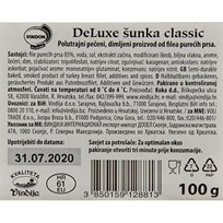 SALAMA PUREĆA ŠUNKA DELUXE CLASSIC 100G VINDIJA