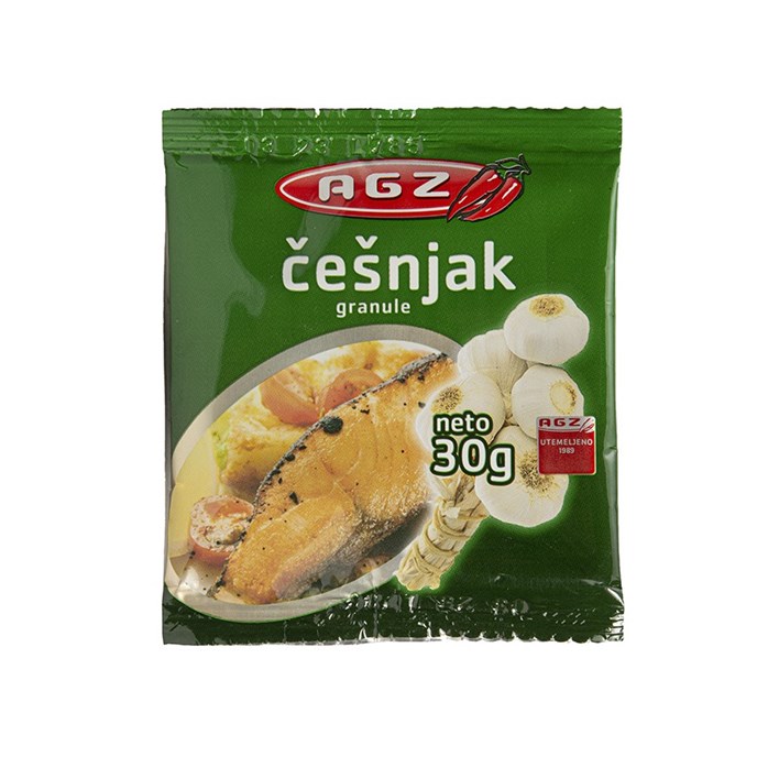 ZAČIN ČEŠNJAK GRANULE 30g AGZ