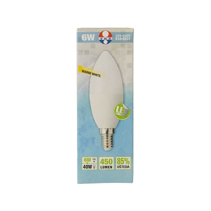 ŽARULJA LED 6W 6W 220-240V E14 C37