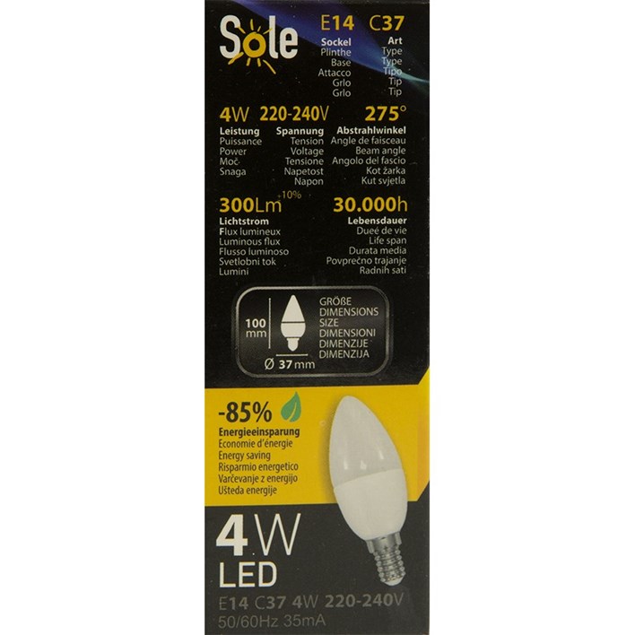 ŽARULJA SOLE LED 4W E14 POST PLUS