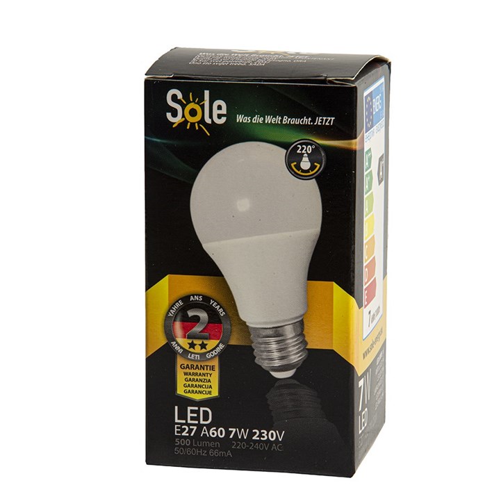 ŽARULJA SOLE LED 7W E27 4000K 220-240V POST PLUS