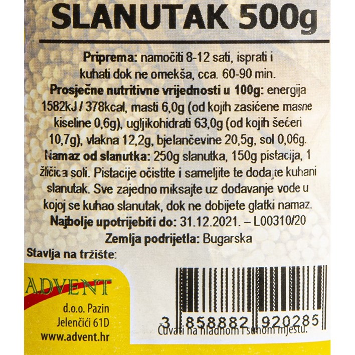 SLANUTAK 500 G ADVENT