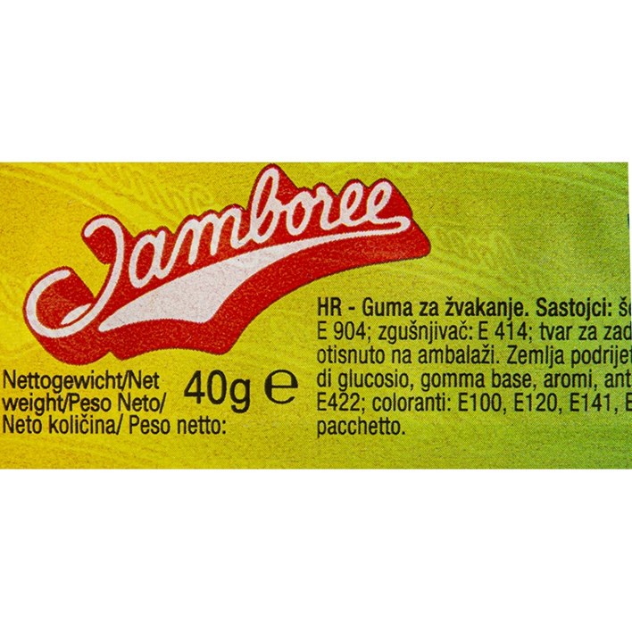 ŽVAKAČA GUMA JAMBOREE 40g DUPIN